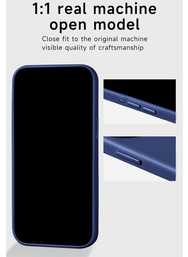 ELTRAZONE iPhone 17 5G 2025 Luxury Leather Magnetic Case | Original MagSafe Compatible Wireless Charging Shockproof Protective Cover | Slim Premium Phone Case (MCMPMN) – Storm Blue - Image 5