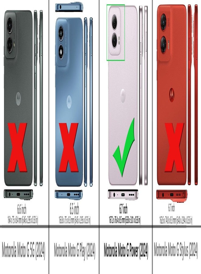 أوسوفر جراب لهاتف Moto G Power 5G 2024: مع قطعتين من واقي الشاشة، غطاء واقٍ مرن من مطاط TPU ماص للصدمات لهاتف Motorola Moto G Power 5G 2024 (أسود) - Image 2