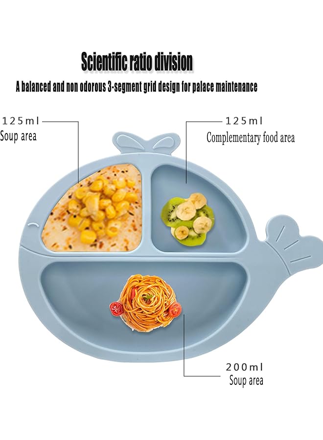 LINJIE Baby Feeding Set 7 Piece Weaning And Feeding Set For Infants And Toddlers Suction Cups And Bowls For Infants And Toddlers With Adjustable Soft Silicone Bibs And Spoons/Forks/Cups - Image 5