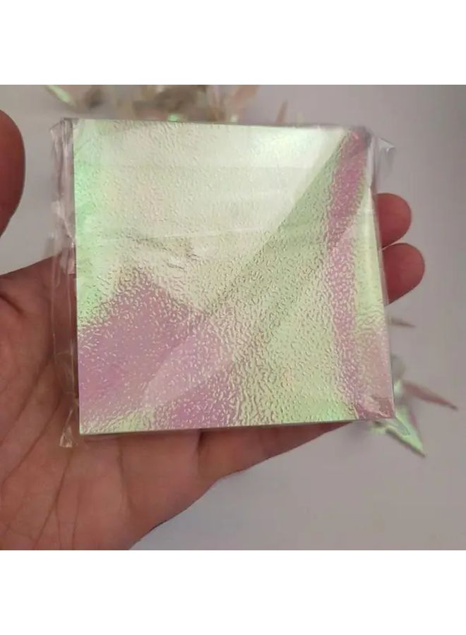 100 Pcs Pearl White Origami Square Paper Single Sided Craft DIY Multicolored Scrapbooking Paper 7cm - Image 5