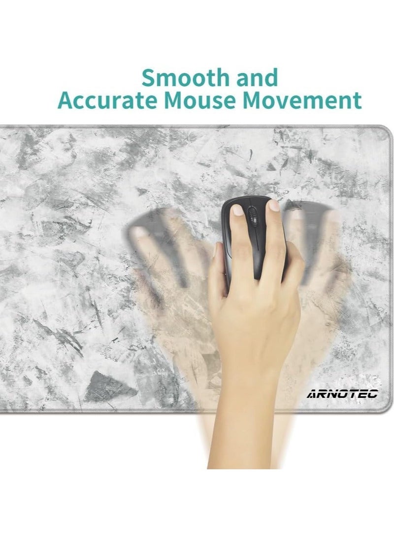 ARNOTEC لوحة ماوس ألعاب كبيرة الحجم للكمبيوتر المحمول (40 × 90 سم) لوحة ماوس مضادة للانزلاق ولوحة مفاتيح كبيرة ولوحة ماوس مكتب بحواف مخيطة - Image 5