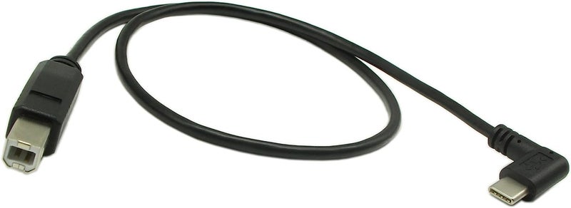 zdyCGTime Type C Printer Cable, zdyCGTime 90 Degree Right Angle USB 2.0 Type C (USB-C) to Type B (USB-B) Printer Scanner Cable -18Inchs - Image 3