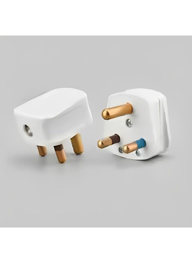 melfi Melfi 15A Plug Top â€“ Heavy Duty 3 Pin Power Plug, White | High-Quality Electrical Plug for Home, Office & Industrial Use  - Image 1