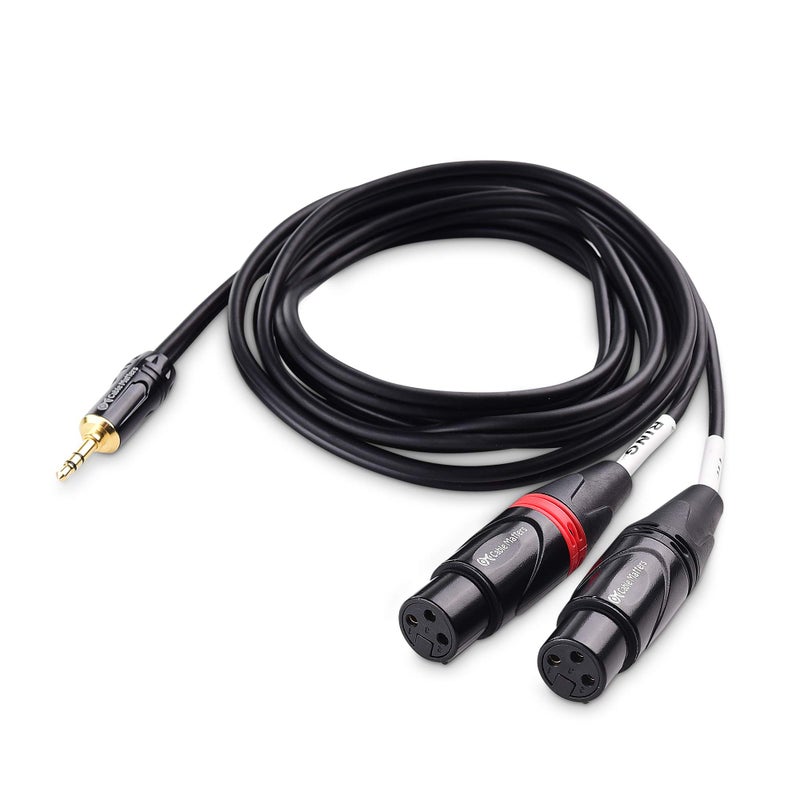 Cable Matters 3.5mm 1/8 Inch TRS to 2 XLR Cable 6 ft, Male to Female Aux to Dual XLR Breakout Cable - Image 2