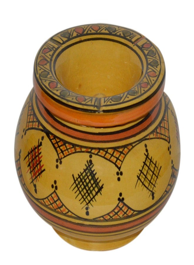 Treasures Of Morocco منافض سجائر سيراميك من كنوز المغرب، مصنوعة يدويًا، سيجار بدون دخان، تصميم رائع بألوان زاهية، حجم كبير جدًا - Image 4