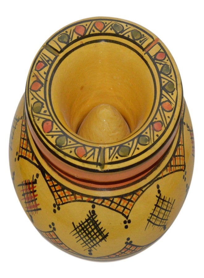 Treasures Of Morocco منافض سجائر سيراميك من كنوز المغرب، مصنوعة يدويًا، سيجار بدون دخان، تصميم رائع بألوان زاهية، حجم كبير جدًا - Image 2