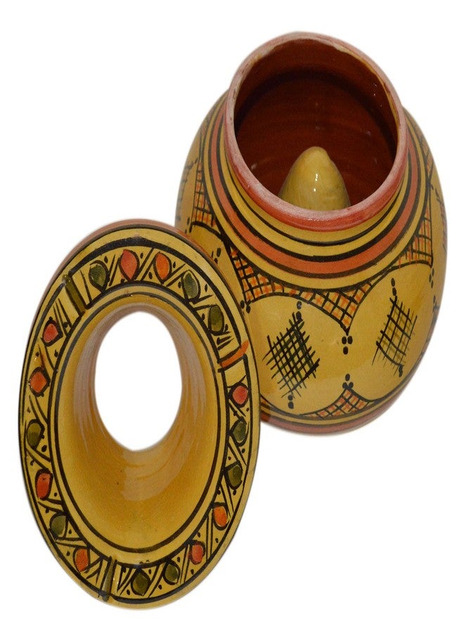 Treasures Of Morocco منافض سجائر سيراميك من كنوز المغرب، مصنوعة يدويًا، سيجار بدون دخان، تصميم رائع بألوان زاهية، حجم كبير جدًا - Image 3