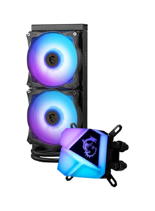 MSI Mag CoreLiquid C240 240mm ARGB CPU Cooler, 500 - 2000 RPM Fan Speed, 12V DC Rated Voltage, Two Ball Bearing, 78.73 CFM Airflow, 14.3 - 34.3 dBA Noise Level, 2 Fans, Black - Image 5