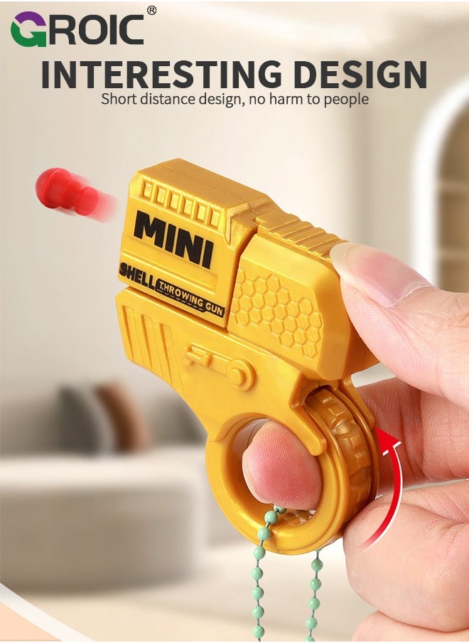 GROIC 3 Pcs Finger Toy Gun, Cool Toy Stress Relief Toys, Mini Gun Fidget Slider Short Range Shooting Game Toy Gun Shell Ejecting Toy Gun Gift for Kids & Aldults  - Image 3