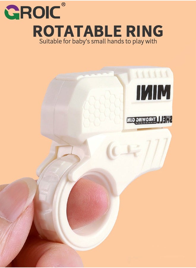 GROIC 3 Pcs Finger Toy Gun, Cool Toy Stress Relief Toys, Mini Gun Fidget Slider Short Range Shooting Game Toy Gun Shell Ejecting Toy Gun Gift for Kids & Aldults  - Image 5