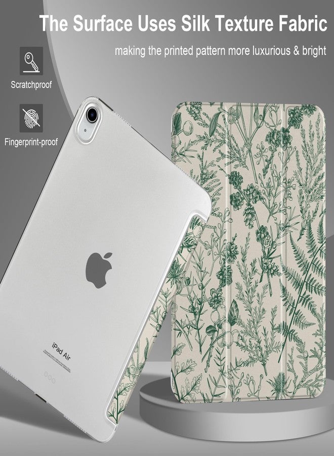 DONGKE غطاء DONGKE الذكي لجهاز iPad Air مقاس 11 بوصة (M3 2025 وM2 2024)، وiPad Air الجيل الخامس 2022 / الجيل الرابع 2020 مقاس 10.9 بوصة، نحيف وقابل للطي، مع غطاء خلفي شفاف من البولي كربونات الصلب - [تشغيل/إيقاف تلقائي] - بنقشة نباتات وتوت - Image 5