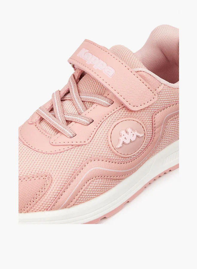 Kappa Girls' Panelled Sports Shoes with Hook and Loop Closure