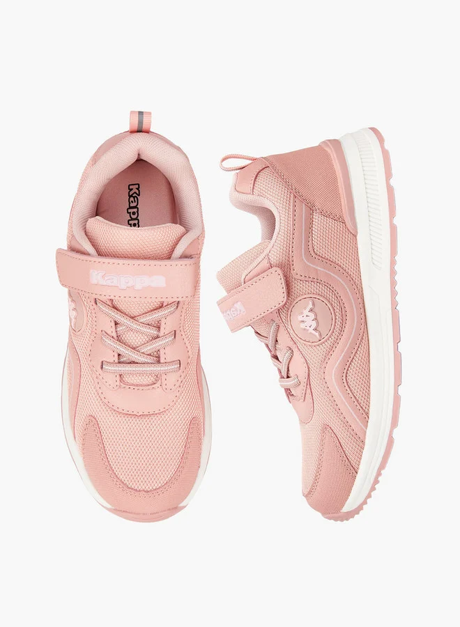 Kappa Girls' Panelled Sports Shoes with Hook and Loop Closure