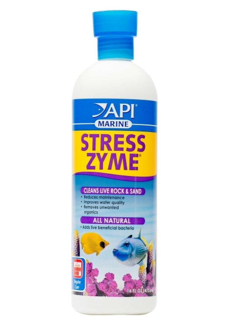 API Marine Stress Zyme 16 oz – Boosts Biological Filtration in Saltwater Aquariums