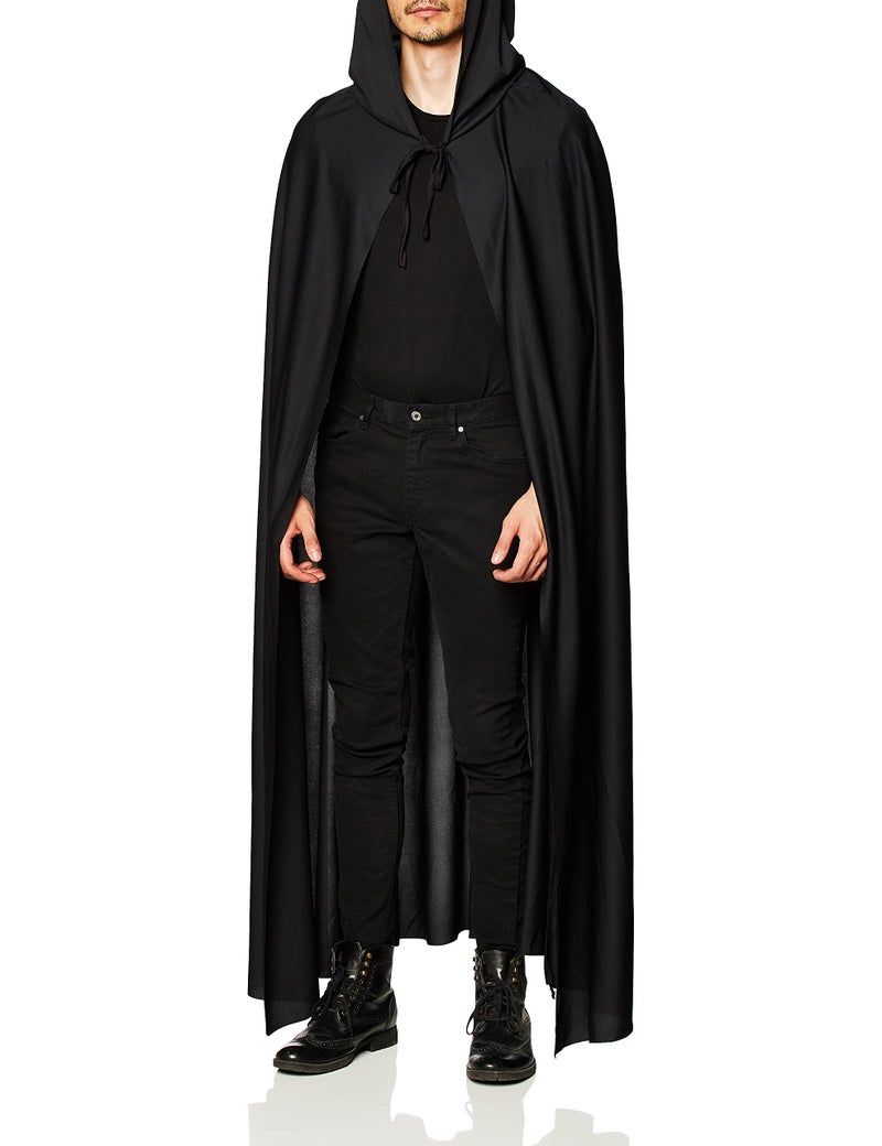Rubies Costume Full Length Hooded Cape Role Play Costume Black One Size