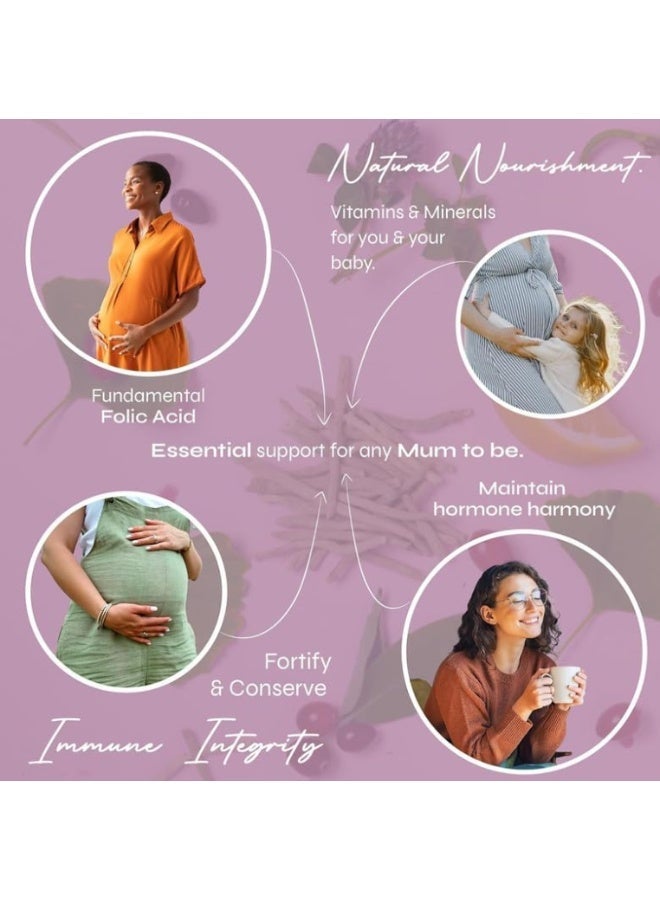 Known Pregnancy Support Gummies – 400 mcg Folic Acid, Raspberry Flavour, Vegan Prenatal Multivitamin with D3, K, C, E, B12, Biotin & Zinc – 1 Month Supply - Image 3