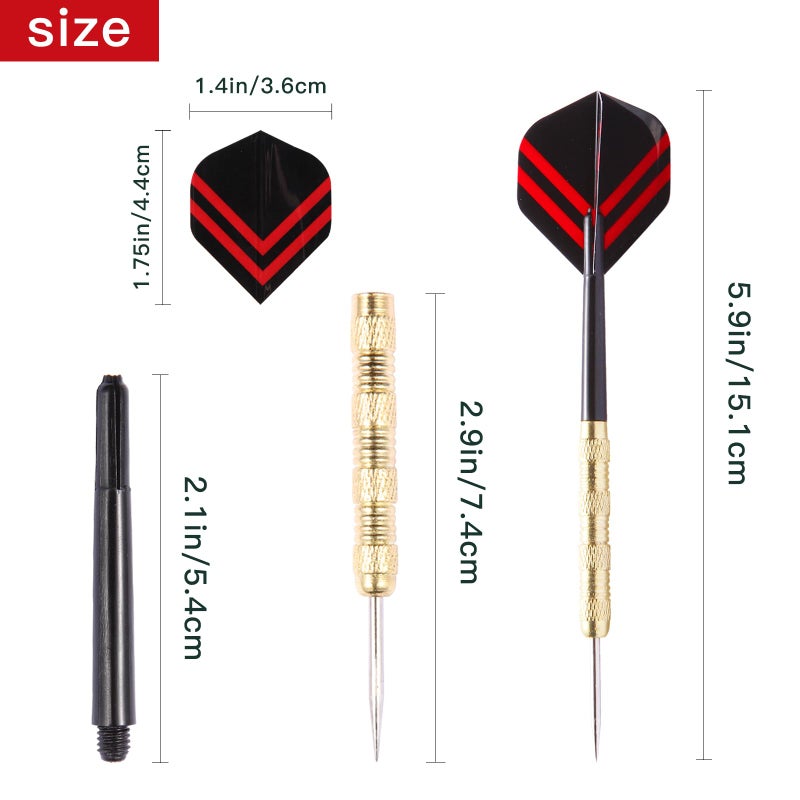MaxMau 18 pcs Steel Tip Darts Set for Dartboard Metal Point PVC Dart Flights - Image 4