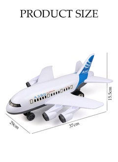 DUNISO طائرة A380، طائرة كبيرة مقاومة للسقوط، لعبة طائرة للأطفال، طائرة إقلاع وصدمة، لعبة طائرة للأطفال الصغار  - Image 2