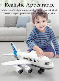DUNISO طائرة A380، طائرة كبيرة مقاومة للسقوط، لعبة طائرة للأطفال، طائرة إقلاع وصدمة، لعبة طائرة للأطفال الصغار  - Image 3