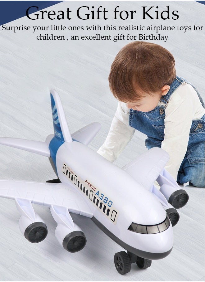 DUNISO - A380 Aircraft Fall-Resistant Large Inertia Aircraft Model Children's Aircraft Toy, Impact and Take-off Action, Toddler Toy Aircraft - Image 1