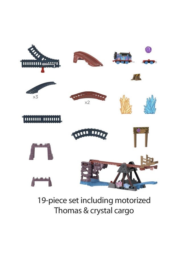 THOMAS & FRIENDS Motorized Toy Train Set Crystal Caves Adventure With Thomas, Tipping Bridge & 8 Ft Of Track For Preschool Kids Ages 3+ Years - Image 5