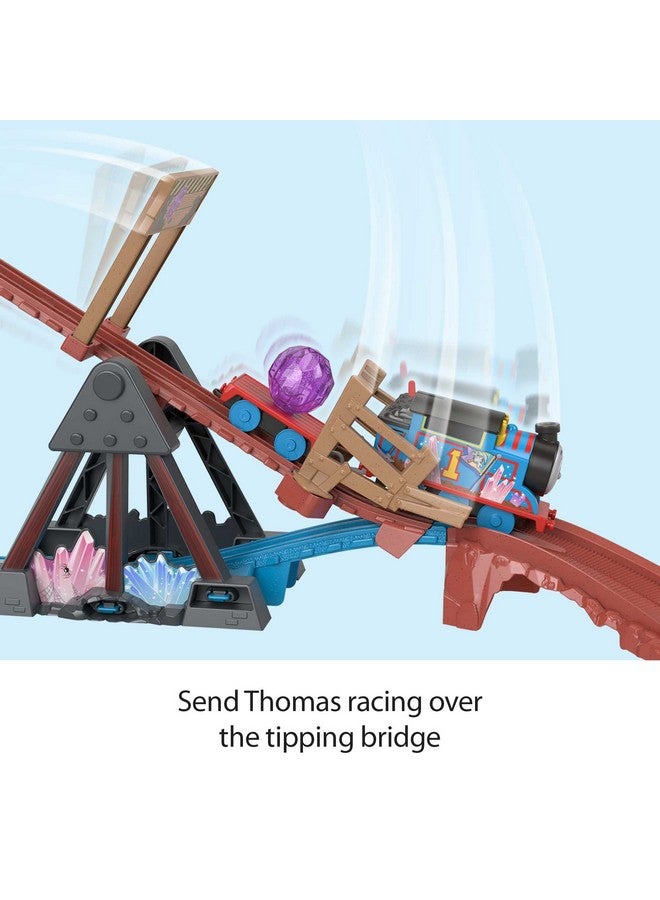 THOMAS & FRIENDS Motorized Toy Train Set Crystal Caves Adventure With Thomas, Tipping Bridge & 8 Ft Of Track For Preschool Kids Ages 3+ Years - Image 3