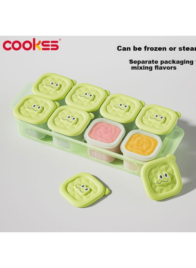 Cookss Baby Food Box Infant Food Mold With Divided Compartments Household Ice Cream Freezer Ice Making Box Food Bowl Tool