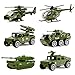 Nunkitoy Diecast Military Vehicles6 Pack Assorted Alloy Metal Army Vehicle Models Car ToysMini Army Toy TankJeepPanzerAntiAir VehicleHelicopter Playset for Kids Toddlers Boys - Image 3