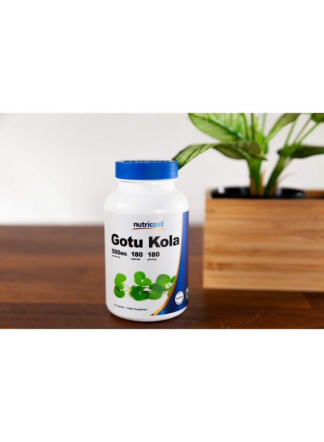 Nutricost Gotu Kola 500 MG, 180 Capsules - Vegetarian Capsules, Gluten Free, Non-GMO - Image 3