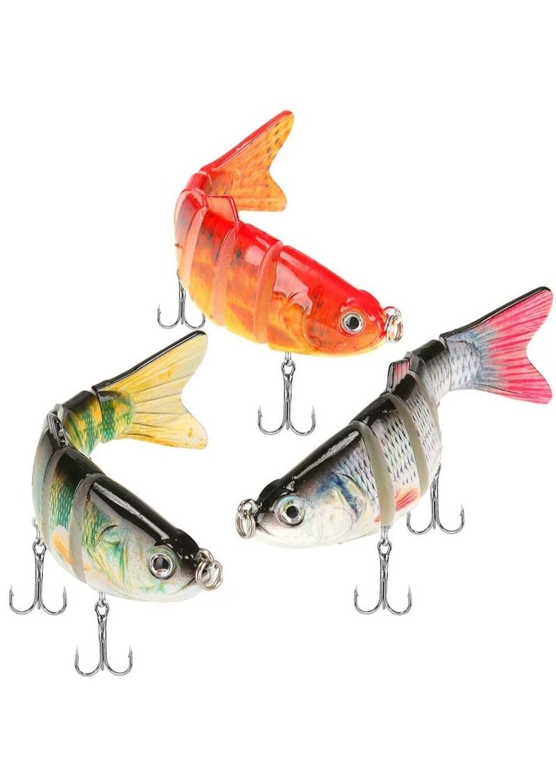 KASTWAVE - Lifelike Fishing Lures Lure Fishing Tackle Kits 3 Pieces Colorful Fish-shaped Multi-section Bait Simulation Bait Fishing Accessories - Image 1