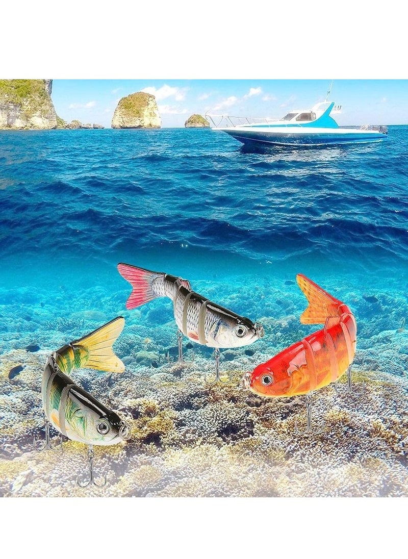 KASTWAVE - Lifelike Fishing Lures Lure Fishing Tackle Kits 3 Pieces Colorful Fish-shaped Multi-section Bait Simulation Bait Fishing Accessories - Image 1