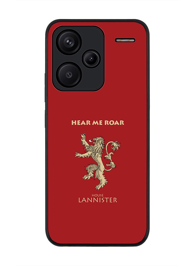 Stylizedd Rugged Black Edge Case for Xiaomi Redmi Note 13 Pro Plus, Slim fit Case Flexible Anti Drop TPU Gel Thin Cover -  GOT House Lannister - Image 1