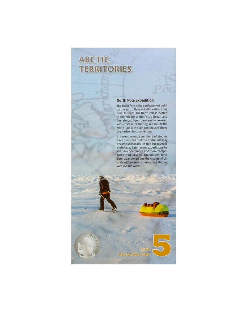 Arunrajsofia Store Fantasy Money of Arctic Territories for Collection (5 Polar Dollars) - Image 2