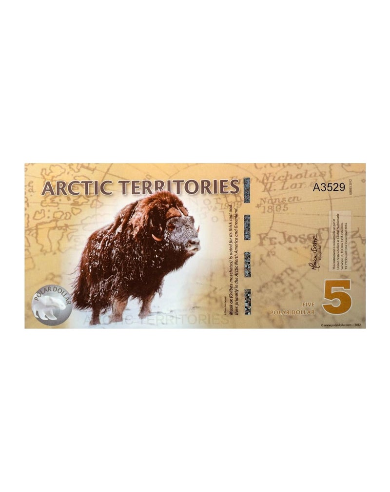 Arunrajsofia Store Fantasy Money of Arctic Territories for Collection (5 Polar Dollars) - Image 1