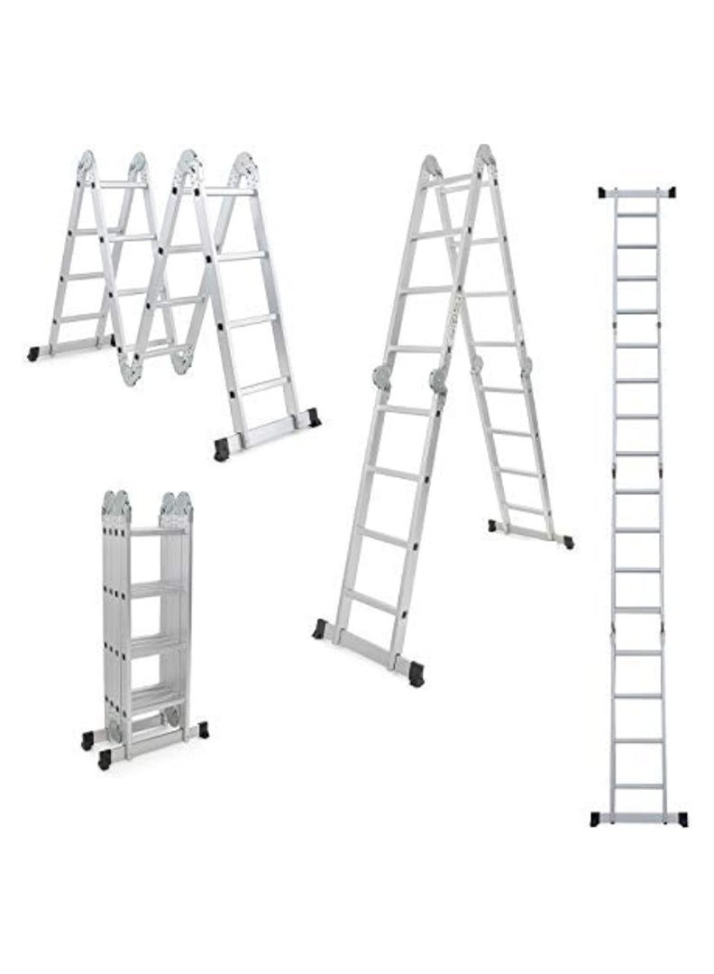 KNP KNP Multipurpose Ladder (5m, Silver) is a versatile and durable ladder designed for home, office, and industrial use.  - Image 1