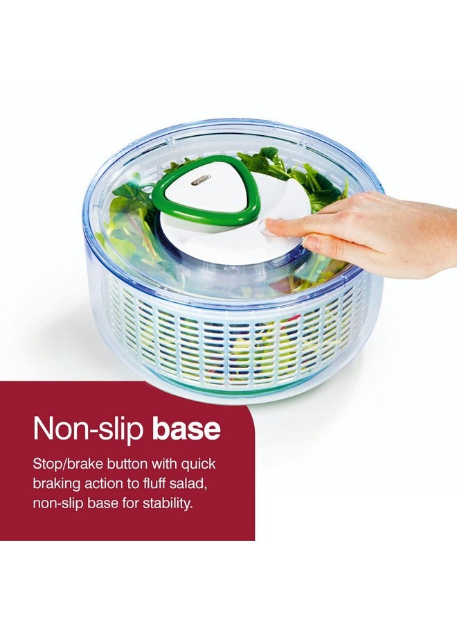 ZYLISS Easy Spin Salad Spinner, Large, Green, BPA Free - Image 5