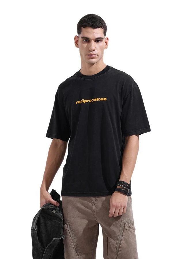 The Indian Garage Co Men Relaxed Fit Graphic Printed Crew Neck Half Sleeves T-Shirt