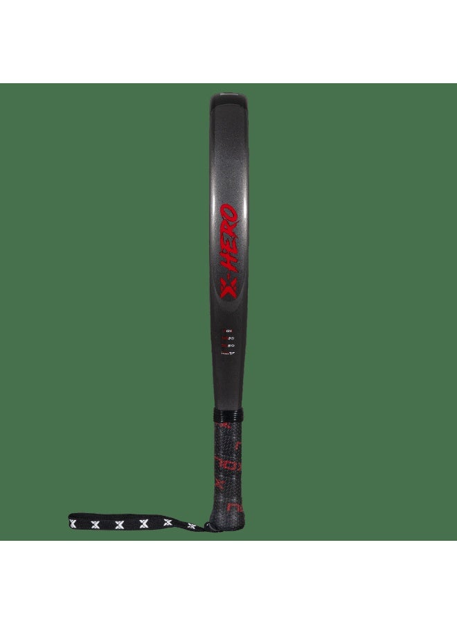 NOX X-Hero Padel Racket – 4” Grip, Lightweight Round Shape, Soft Feel Control for Beginners & Intermediate Players, Red - Image 3