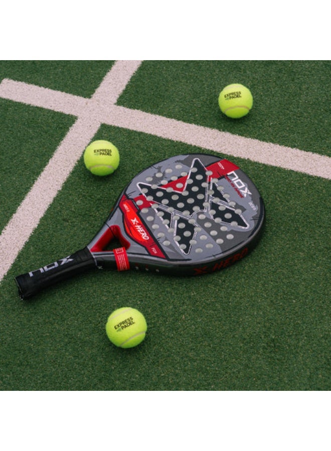 NOX X-Hero Padel Racket – 4” Grip, Lightweight Round Shape, Soft Feel Control For Beginners & Intermediate Players, Red | Sports & Fitness Equipment | Durable Design for Training, Recreation & Everyday Use - Image 5