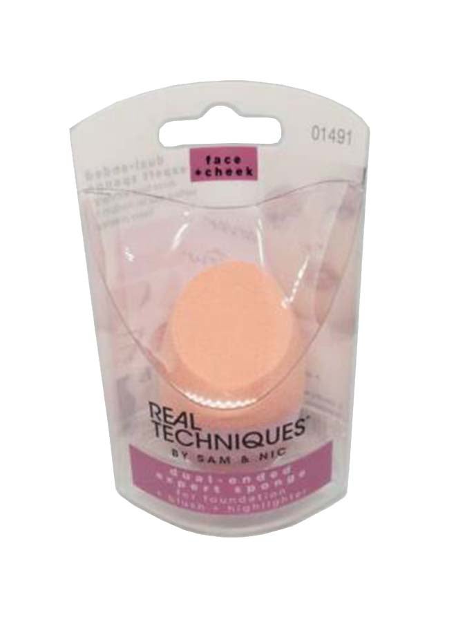 REAL TECHNIQUES Dual-Ended Expert Sponge Pink/Orange - Image 1