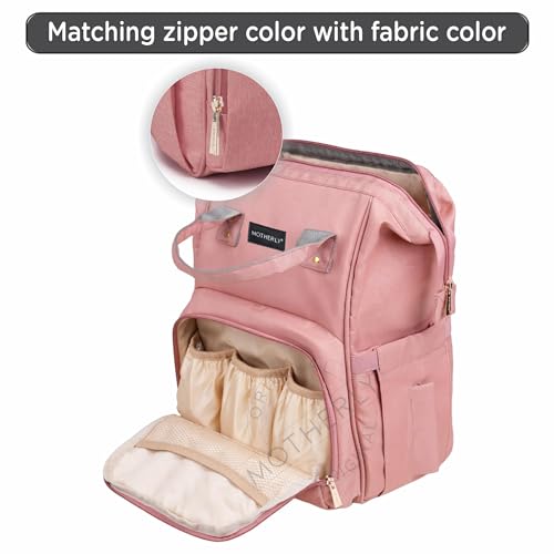 Motherly Everyday Diaper Bag for Mothers for Travel, Maternity Bag for Newborn Baby, Mother Travelling Bag, Multiple Pocket Water Resistant Hospital Bag for Moms (Pink) - Image 2