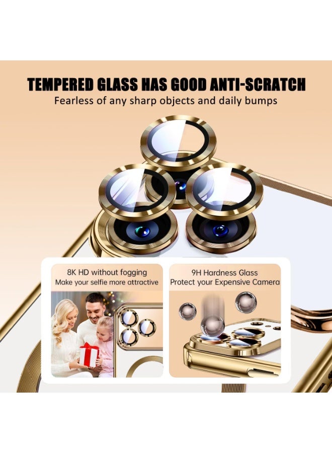 BORTONY iPhone 17 Pro Max Case Slim Clear Luxury Cover with Full HD Tempered Glass For iPhone 17 Pro Max Compatible with MagSafe Shockproof Case for iPhone 17 Pro Max 6.9-inch - Image 5