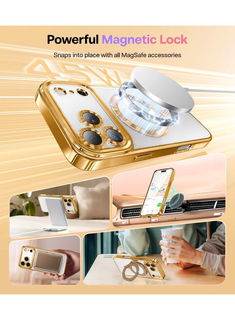 BORTONY iPhone 17 Pro Max Case Slim Clear Luxury Cover with Full HD Tempered Glass For iPhone 17 Pro Max Compatible with MagSafe Shockproof Case for iPhone 17 Pro Max 6.9-inch - Image 3