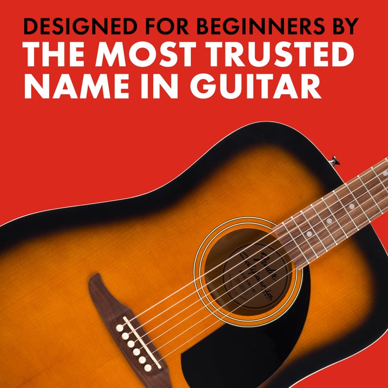 Fender California Debut Redondo Series Acoustic Guitar, Beginner Guitar, 2-Year Warranty, 2-Tone Sunburst - Image 3