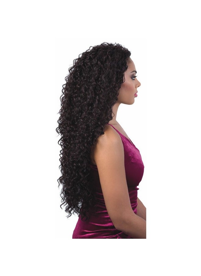 Motown Tress (Qe.Chloe) Synthetic Half Wig In Off Black  - Image 3