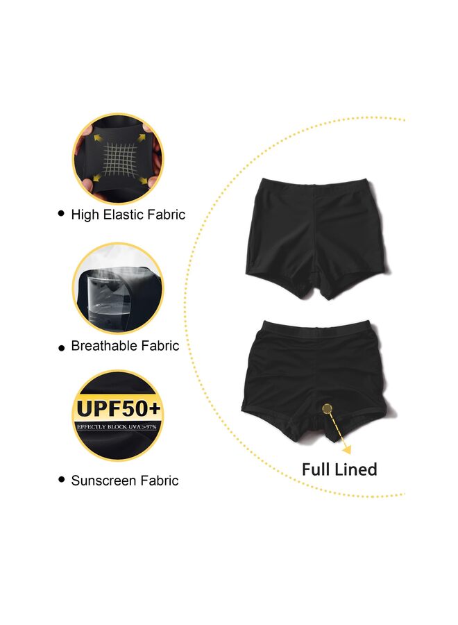 Women's Swim Shorts High Waisted Bathing Suit Bottoms Swimsuit Boy Shorts Bikini Board Shorts(Size:XL) - Image 1