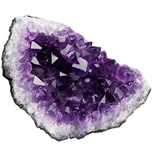 SUNYIK Natural Amethyst Quartz Crystal Cluster,Druzy Geode Specimen Gemstone Sculpture Sphere(0.2-0.3lb) - Image 1