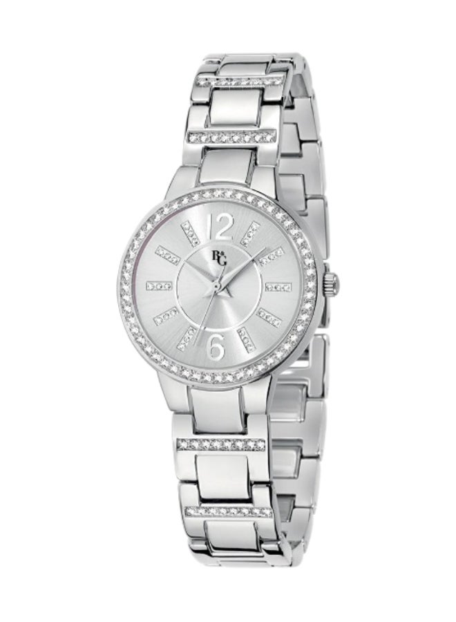 B&G Women's Silver Round Analog Dial with Silver Alloy Band Watch - 30mm - R3853247502 - Image 1