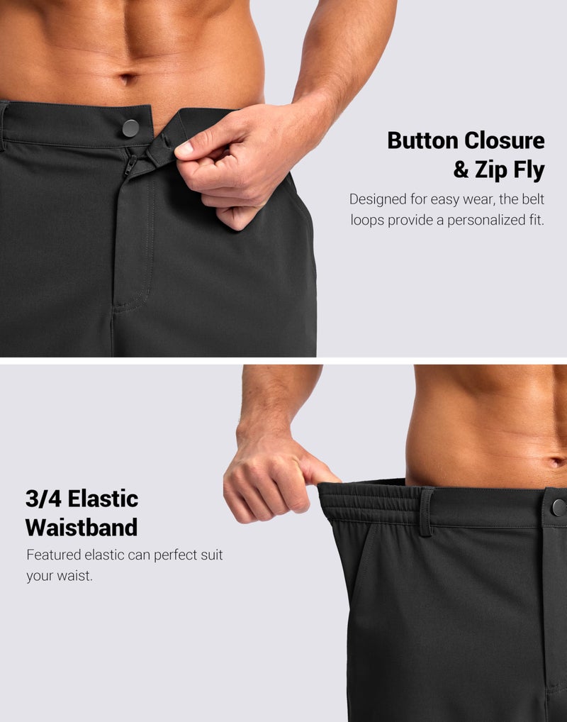 Pudolla Men's Lightweight Dress Shorts 11" Long Golf Shorts with 3 Pockets Stretch Quick Dry for Casual Travelï¼ˆBlack L - Image 5