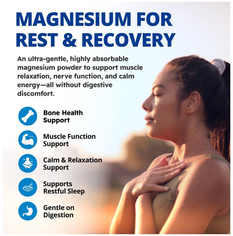 CanPrev Magnesium Bisglycinate 400 Ultra Gentle Powder 240g 48 Servings, 400mg Elemental Magnesium Per Scoop, Supports Restful Nights, Muscle Function, Gentle on Digestion, Vegan, Non-GMO, Gluten-Free - Image 2